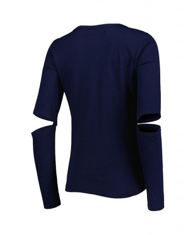 Women's Navy Atlanta Braves Formation Long Sleeve T-shirt Navy $28.49 Tops