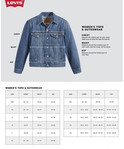 Women's Ex-Boyfriend Cotton Denim Trucker Jacket Indigo Worn $27.30 Jackets