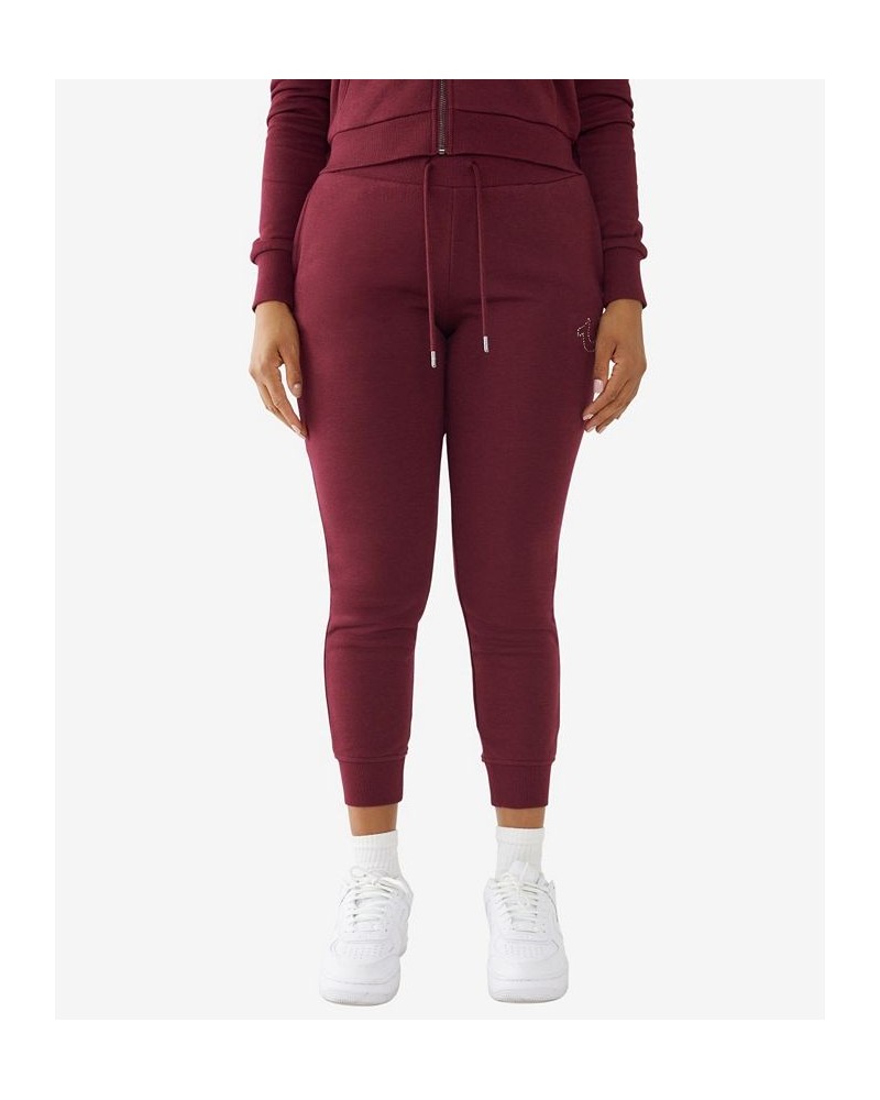 Women's Alumni Mid Rise Jogger Pants Dark Burgundy $35.82 Pants