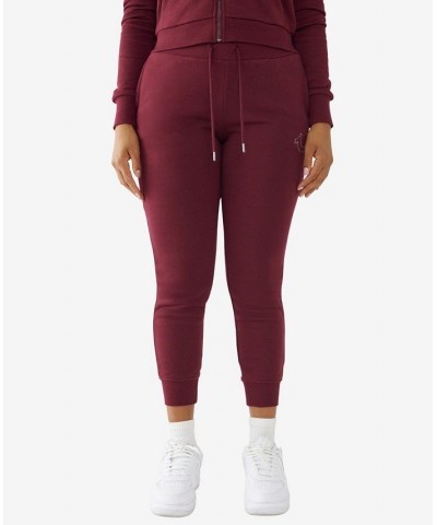 Women's Alumni Mid Rise Jogger Pants Dark Burgundy $35.82 Pants