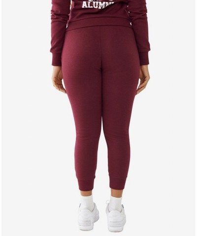 Women's Alumni Mid Rise Jogger Pants Dark Burgundy $35.82 Pants