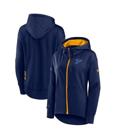 Women's Branded Navy St. Louis Blues Authentic Pro Rink Full-Zip Hoodie Navy $44.00 Sweatshirts