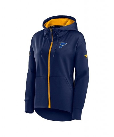 Women's Branded Navy St. Louis Blues Authentic Pro Rink Full-Zip Hoodie Navy $44.00 Sweatshirts