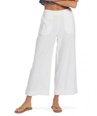 Juniors' Senorita Smile Wide-Leg Pull-On Pants Snow White $27.52 Pants