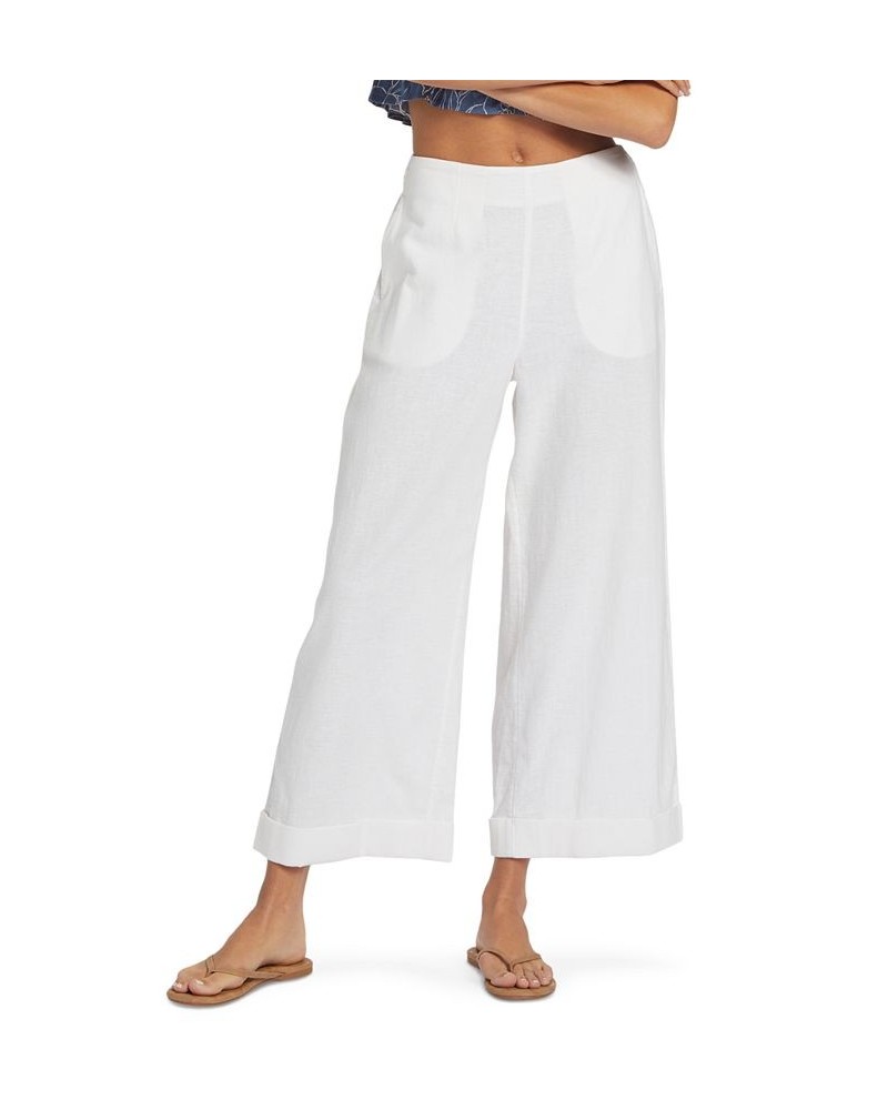 Juniors' Senorita Smile Wide-Leg Pull-On Pants Snow White $27.52 Pants