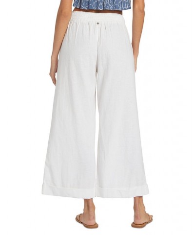 Juniors' Senorita Smile Wide-Leg Pull-On Pants Snow White $27.52 Pants