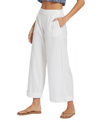 Juniors' Senorita Smile Wide-Leg Pull-On Pants Snow White $27.52 Pants