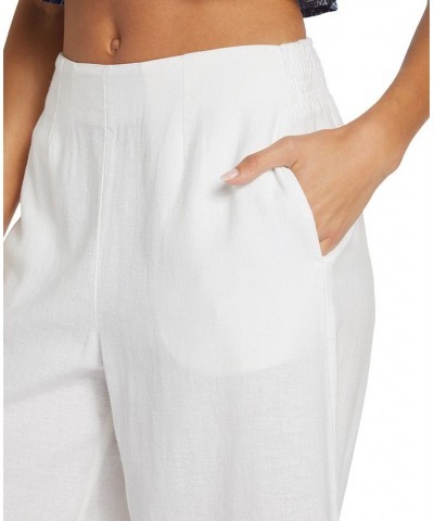 Juniors' Senorita Smile Wide-Leg Pull-On Pants Snow White $27.52 Pants