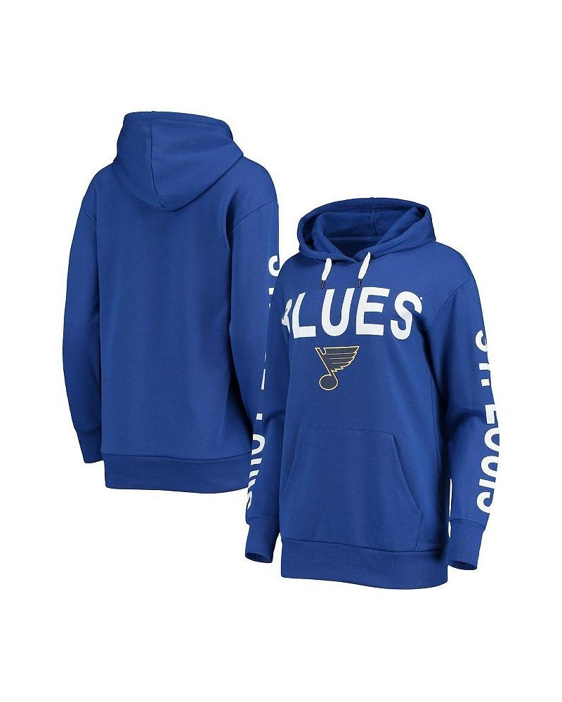 Women's Blue St. Louis Blues Extra Inning Pullover Hoodie Blue $30.80 Sweatshirts