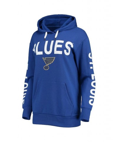 Women's Blue St. Louis Blues Extra Inning Pullover Hoodie Blue $30.80 Sweatshirts