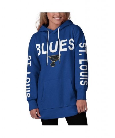 Women's Blue St. Louis Blues Extra Inning Pullover Hoodie Blue $30.80 Sweatshirts