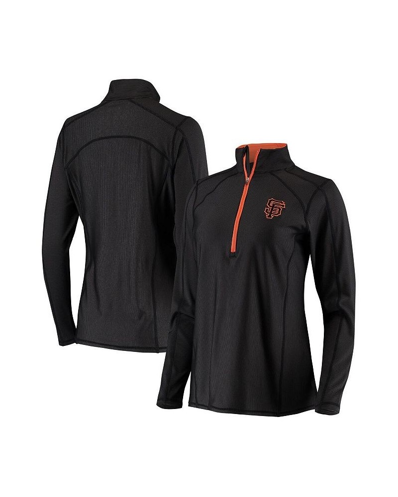 Women's Black San Francisco Giants Tempo Desert Dry Half-Zip Jacket Black $49.00 Jackets