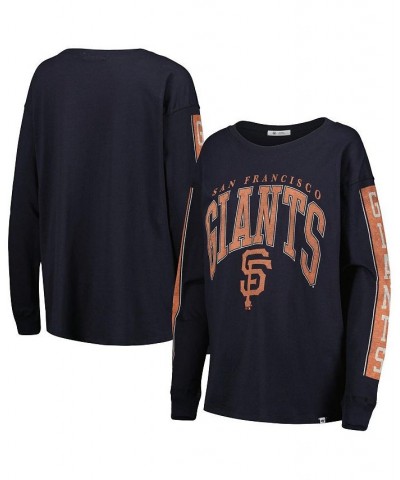 Women's Black San Francisco Giants Statement Long Sleeve T-shirt Black $31.20 Tops