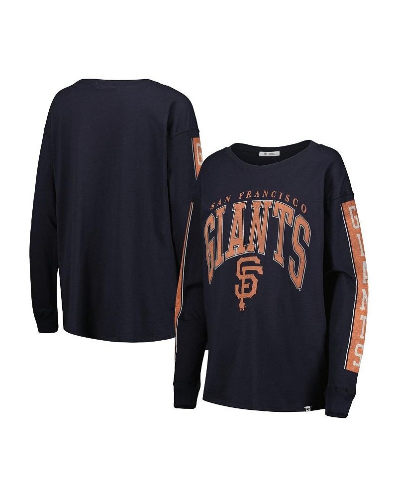 Women's Black San Francisco Giants Statement Long Sleeve T-shirt Black $31.20 Tops