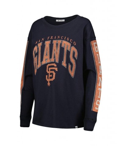 Women's Black San Francisco Giants Statement Long Sleeve T-shirt Black $31.20 Tops