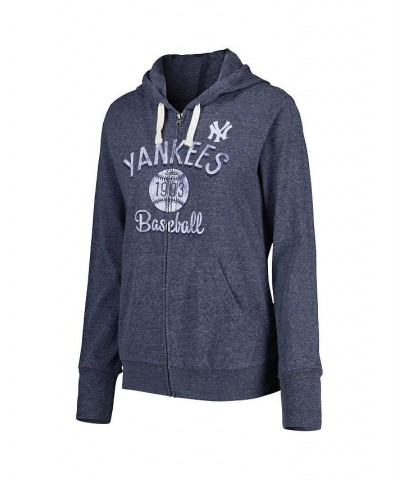 Women's Navy New York Yankees Training Camp Tri-Blend Full-Zip Hoodie Navy $32.80 Sweatshirts