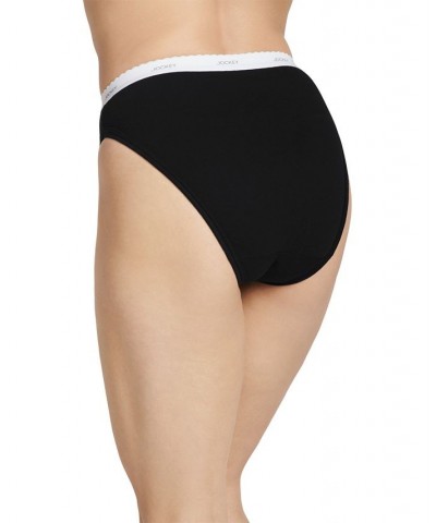 Classics French Cut Underwear 3 Pack 9480 9481 Extended Sizes Black $12.47 Panty