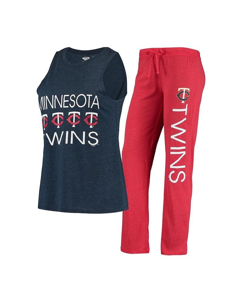 Women's Red Navy Minnesota Twins Meter Muscle Tank Top and Pants Sleep Set Red, Navy $26.65 Pajama