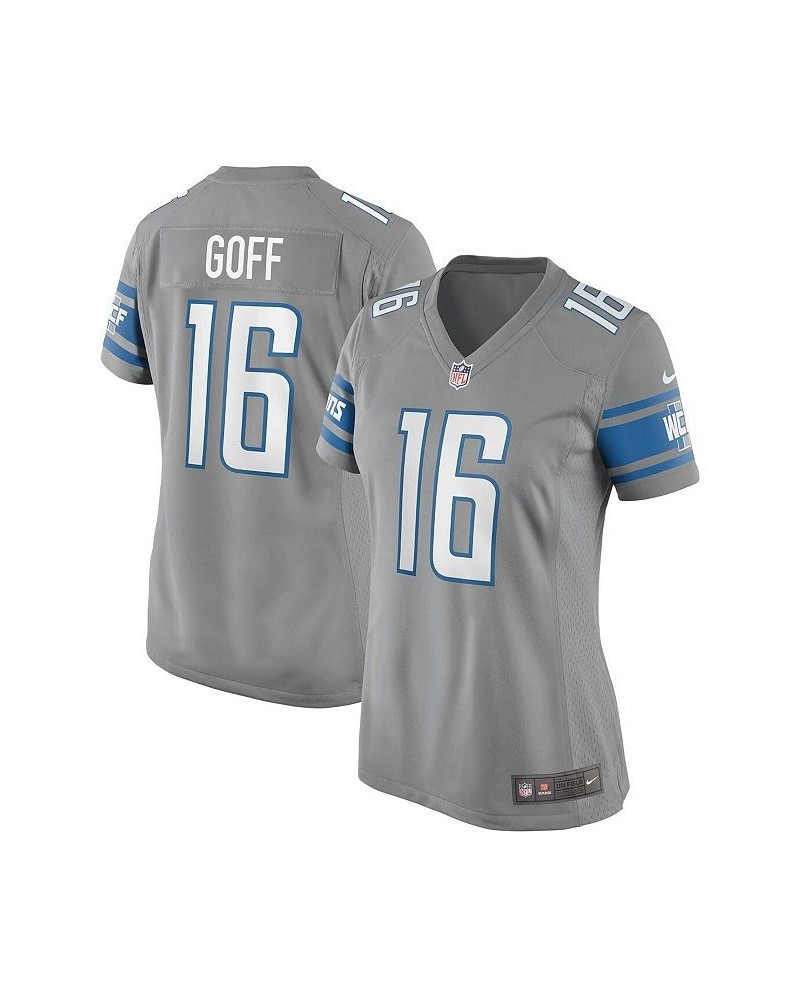 Women's Jared Goff Silver Detroit Lions Game Jersey Silver $42.00 Jersey