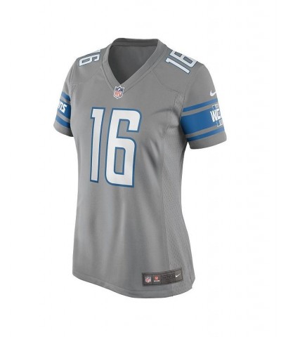 Women's Jared Goff Silver Detroit Lions Game Jersey Silver $42.00 Jersey