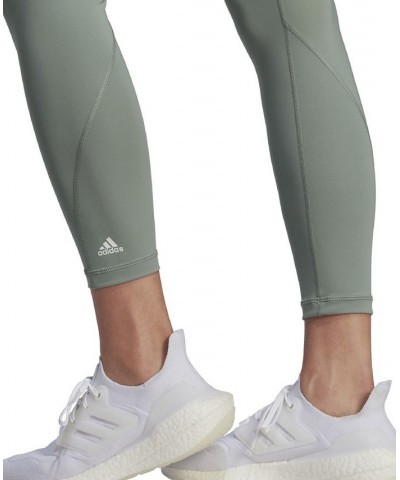 Women's Optime Training High Rise 7/8 Leggings Silver Green $27.95 Pants