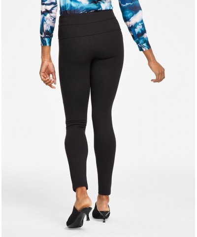 Women's Compression High-Rise Seamed Waistband Leggings Anne Black $25.26 Pants