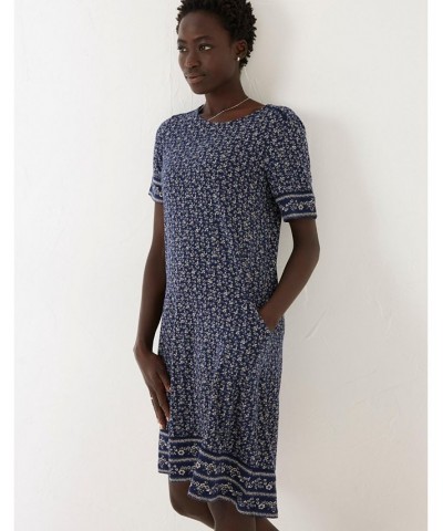 Simone Jersey Wave Dot Dress - Women's Mid Navy $35.09 Dresses