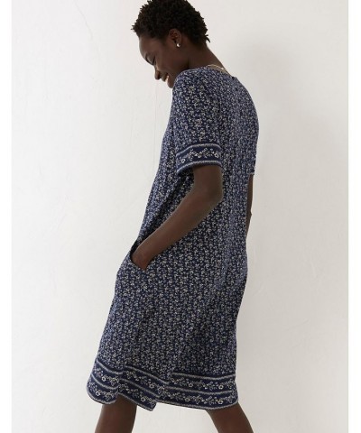 Simone Jersey Wave Dot Dress - Women's Mid Navy $35.09 Dresses