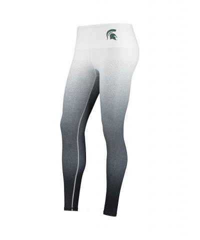 Women's White Black Michigan State Spartans Static Print Ombre Leggings White, Black $29.90 Pants