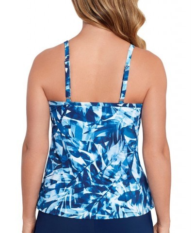 Women's Knotted Flyaway Tankini Denim Leaves $40.48 Swimsuits