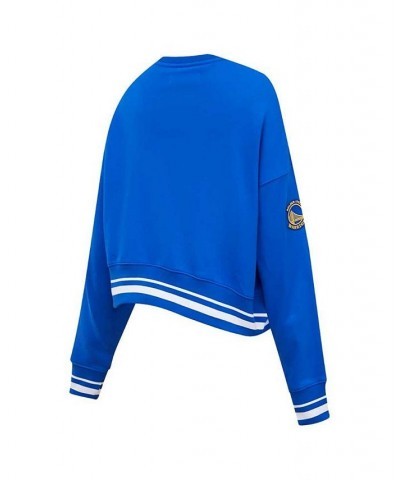 Women's Royal Golden State Warriors Mash Up Pullover Sweatshirt Blue $35.70 Sweatshirts