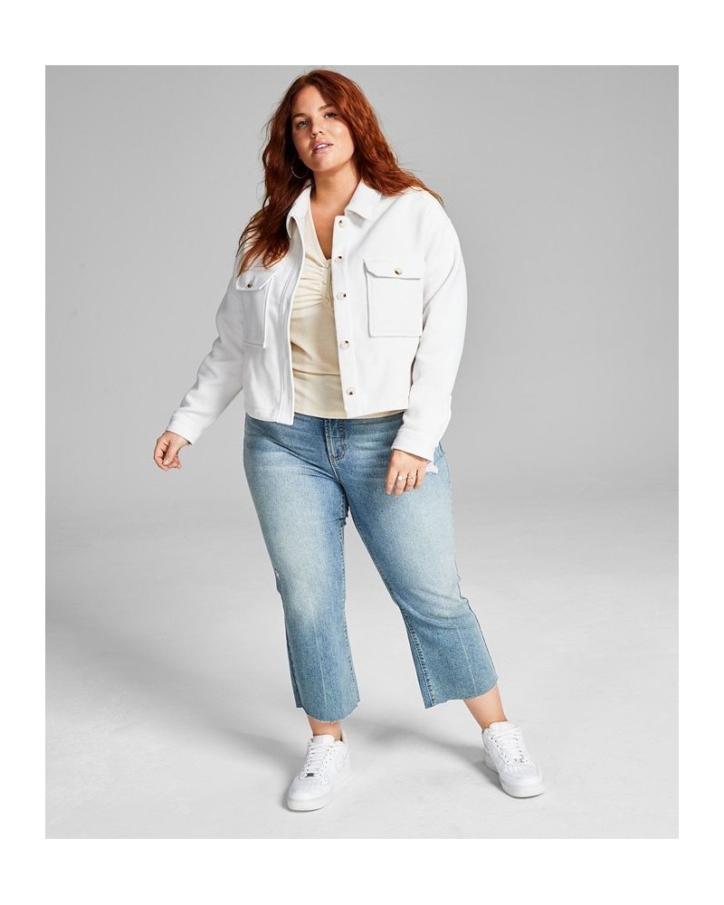 Plus Size Cropped Jacket Light Beige $21.73 Jackets