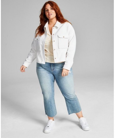 Plus Size Cropped Jacket Light Beige $21.73 Jackets