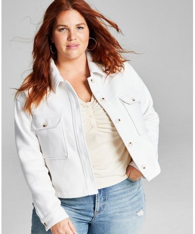 Plus Size Cropped Jacket Light Beige $21.73 Jackets