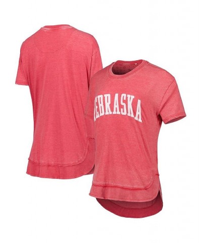 Women's Scarlet Nebraska Huskers Arch Poncho T-shirt Scarlet $22.50 Tops