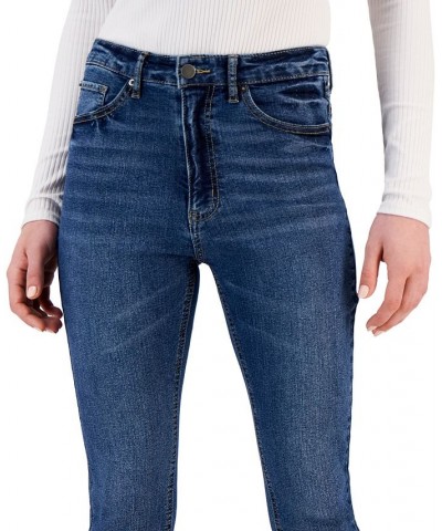 Women's Cut-Hem Mid-Rise Skinny Denim Jeans Dark Wash $13.80 Jeans