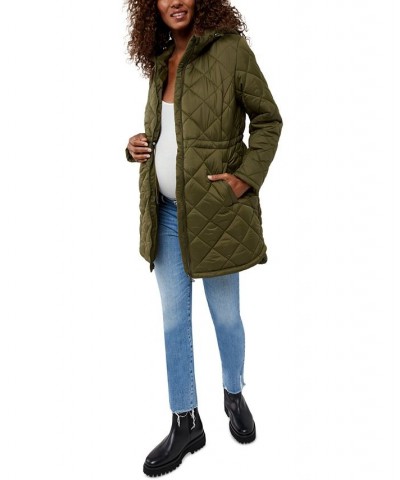 Weatherproof Maternity Anorak Puffer Coat Green $57.34 Jackets