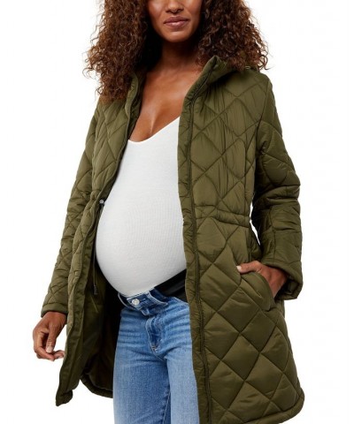 Weatherproof Maternity Anorak Puffer Coat Green $57.34 Jackets