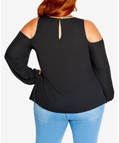 Trendy Plus Size Natalia Top Black $31.50 Tops