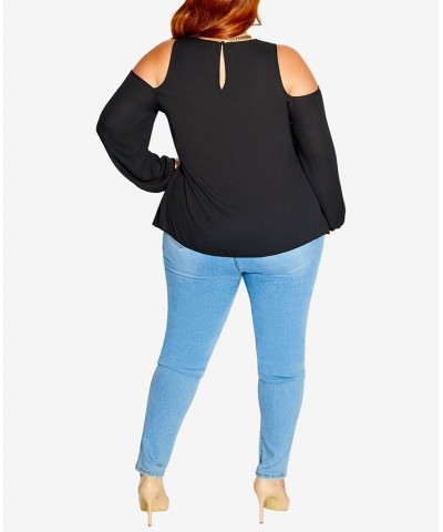 Trendy Plus Size Natalia Top Black $31.50 Tops