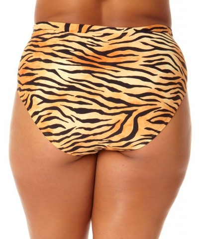 Salt + Cove Juniors' Plus Printed High-Waist Swim Bottoms Tiger Print $23.59 Swimsuits