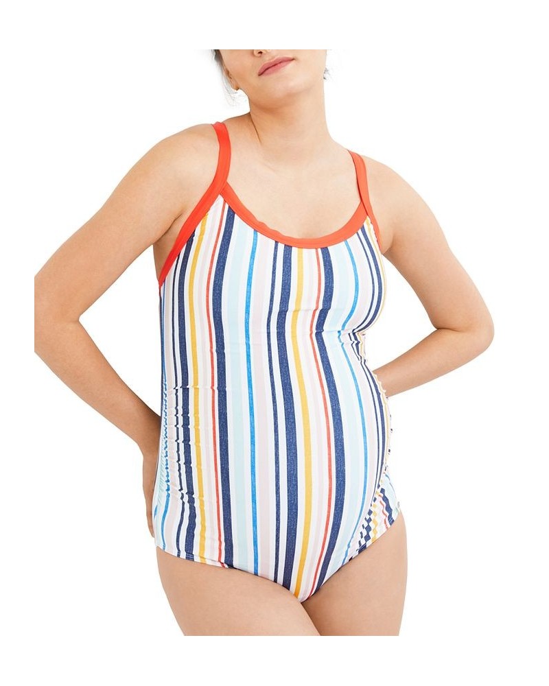 Gray Malin x Maternity One-Piece Striped Swimsuit Multi Stripe $64.49 Swimsuits