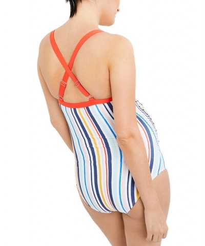 Gray Malin x Maternity One-Piece Striped Swimsuit Multi Stripe $64.49 Swimsuits