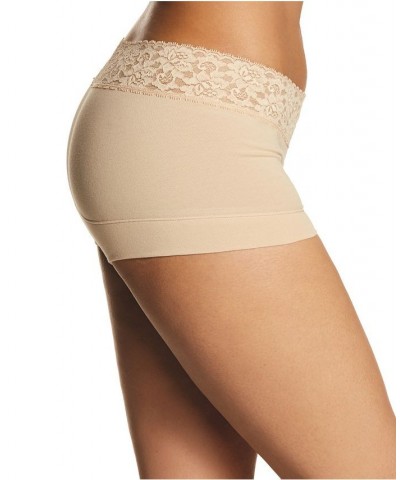 Cotton Dream Lace Boyshort Underwear 40859 Grey Daze 27V $9.24 Panty