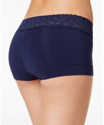 Cotton Dream Lace Boyshort Underwear 40859 Grey Daze 27V $9.24 Panty