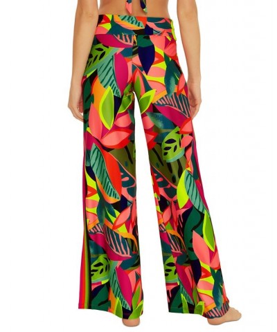 Women's Rainforest Split-Leg Pants Cover-Up Multi $68.80 Swimsuits