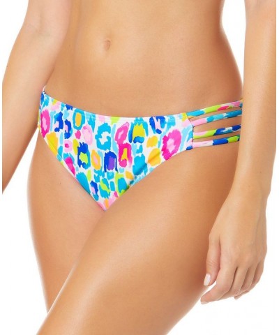 Juniors' Printed Strappy-Side Hipster Bikini Bottoms Multi $12.90 Swimsuits