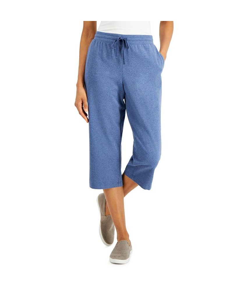 Knit Capri Pull on Pants Heather Indigo $10.99 Pants