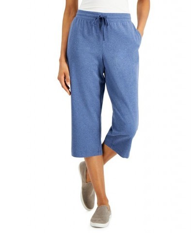 Knit Capri Pull on Pants Heather Indigo $10.99 Pants