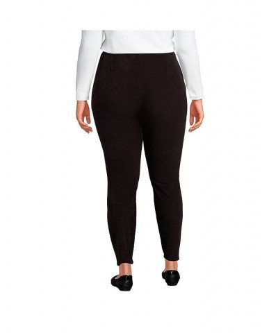 Women's Plus Size Sport Knit High Rise Corduroy Leggings Black $30.85 Pants